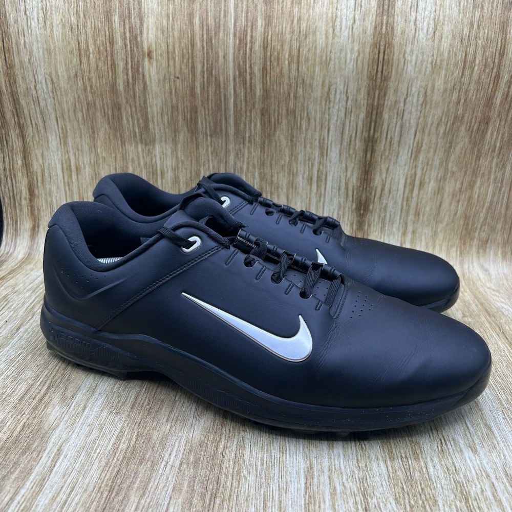 Nike Air Zoom Tiger Woods 20 Golf Shoes Men's Size 15 Black Silver CI4510-001